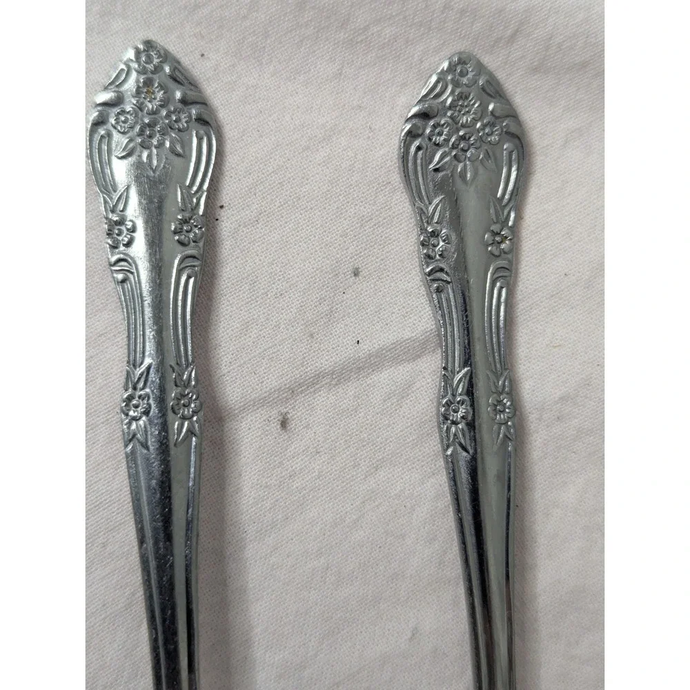 2 lot vintage Rogers Stainless 6.25